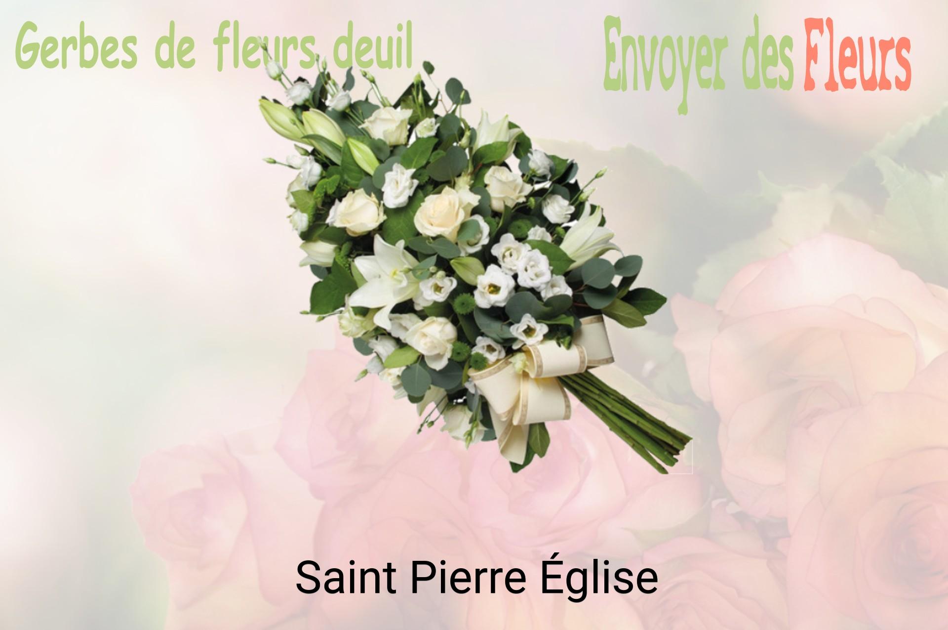 Gerbe de fleurs de deuil livrée à Saint-Pierre-Église